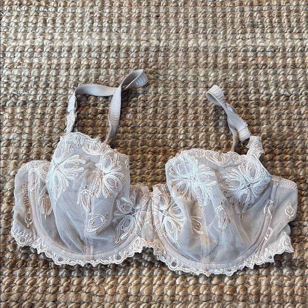 Chantelle Gray Lace Underwire Bra Intimates